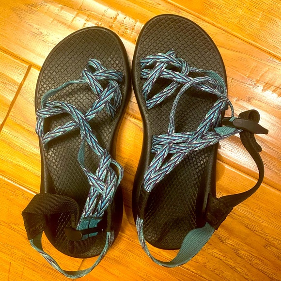 Chaco Shoes - Green and blue chaco sandals